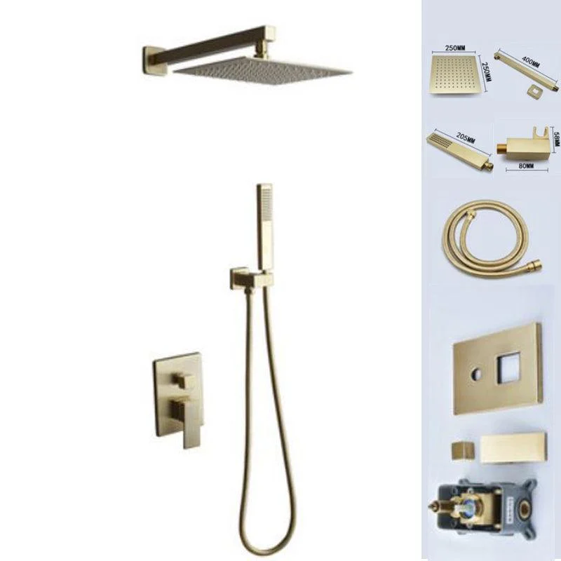 Modern Shower Head Combo Brass Temperature Control Ceiling Mounted Shower Tap -Bathlova