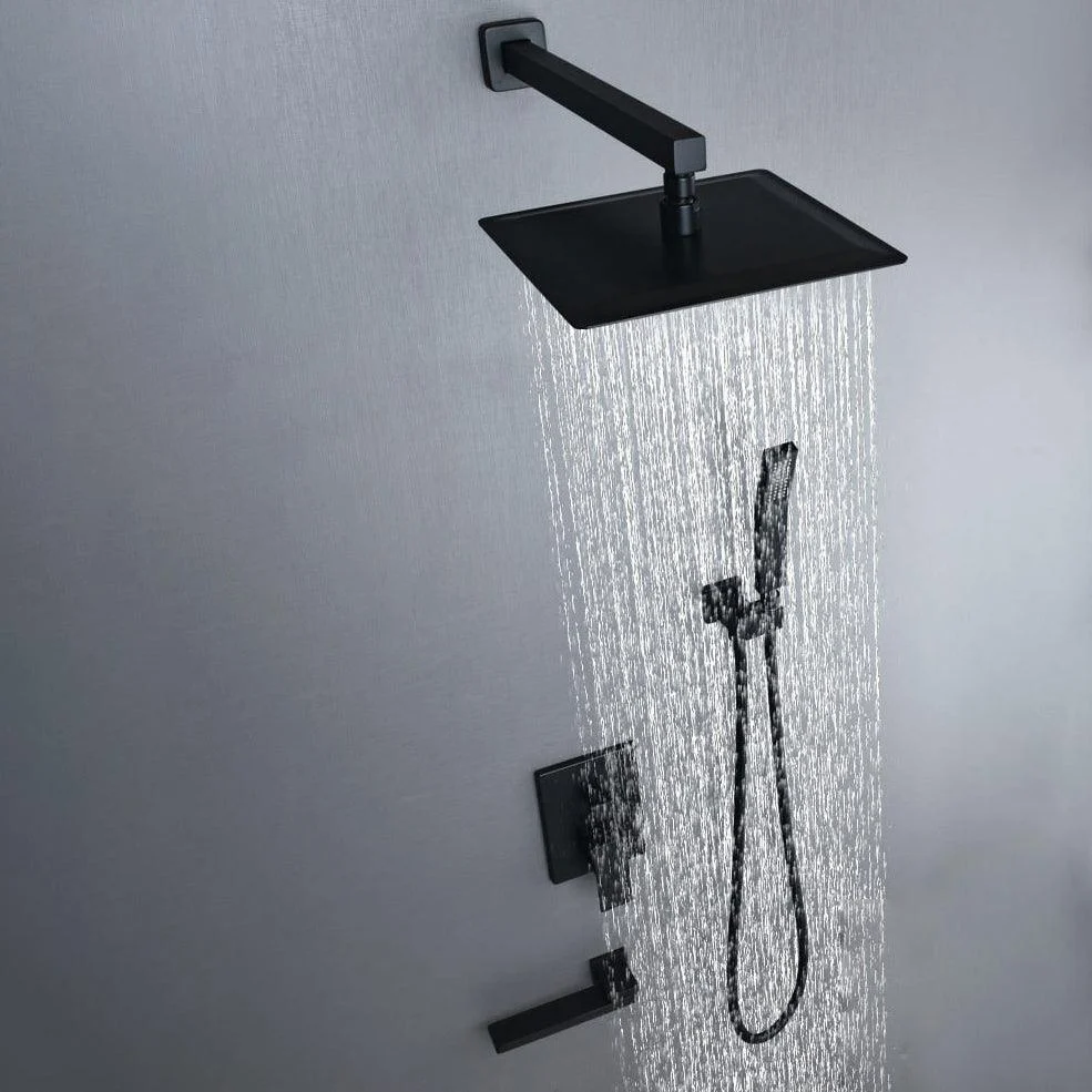 Modern Shower Head Combo Brass Temperature Control Ceiling Mounted Shower Tap -Bathlova