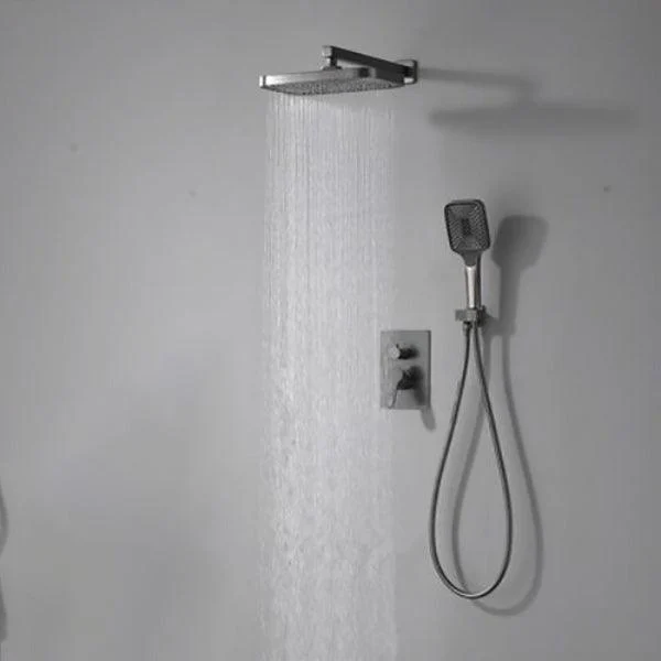 Modern Shower Head Combo Brass Temperature Control Wall Mounted Shower Combo -Bathlova