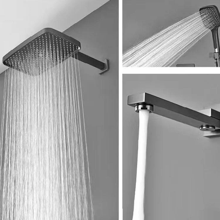 Modern Shower Head Combo Brass Temperature Control Wall Mounted Shower Combo -Bathlova