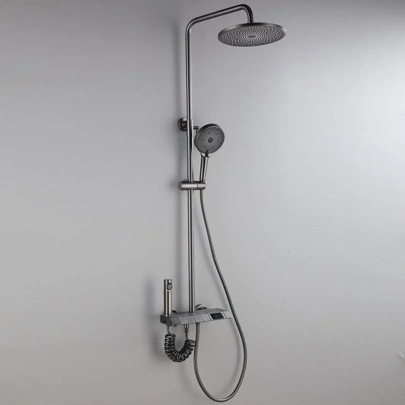 Modern Shower Head Combo Brass Thermostatic Handheld Shower Head Shower Combo -Bathlova