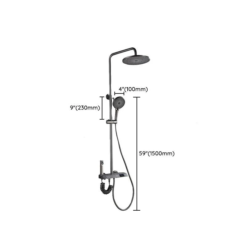 Modern Shower Head Combo Brass Thermostatic Handheld Shower Head Shower Combo -Bathlova