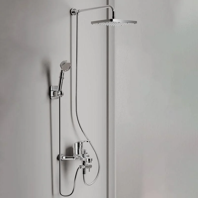 Modern Shower Head Combo Dual Shower Head Polished Stainless Steel Wall-Mount Shower Head -Bathlova