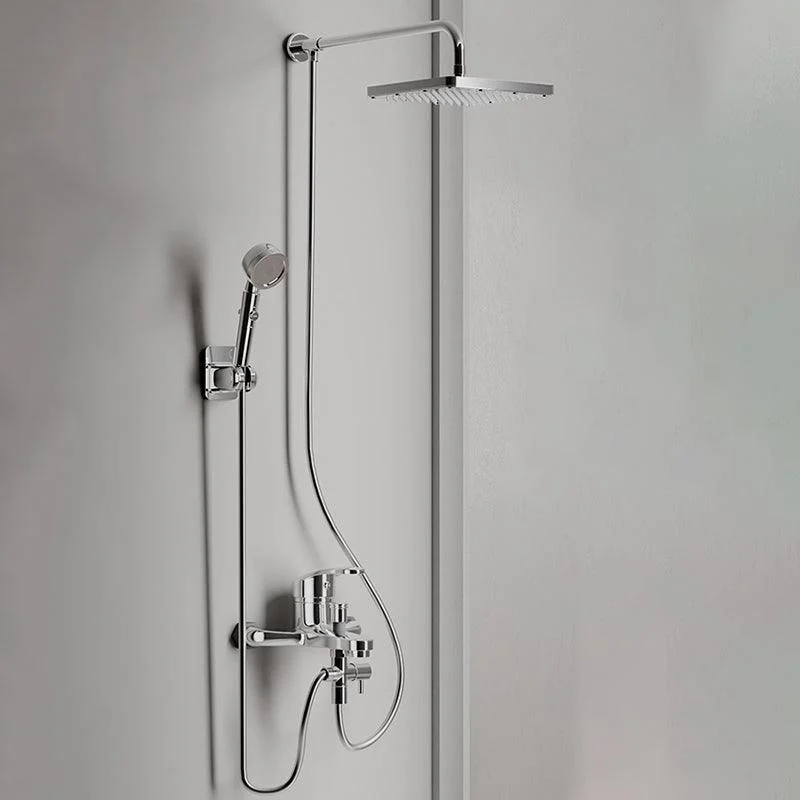 Modern Shower Head Combo Dual Shower Head Polished Stainless Steel Wall-Mount Shower Head -Bathlova