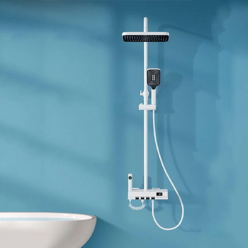 Modern Shower Head Combo Stainless Steel Slide Bar Included Wall Mounted Shower System -Bathlova