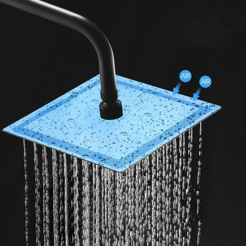 Modern Shower Head Rain Fall Fixed Shower Head Square Rain Fall Hand Shower -Bathlova