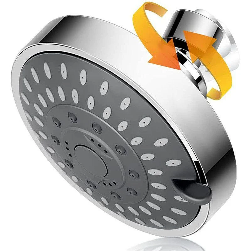 Modern Shower Head Self-Cleaning Standard Round Shower Heads in Silver -Bathlova