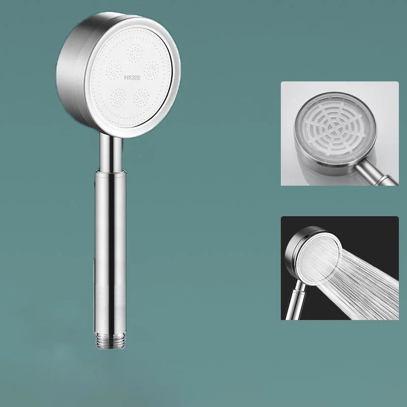 Modern Shower Head Stainless Steel Round Metal Handheld Shower Head -Bathlova