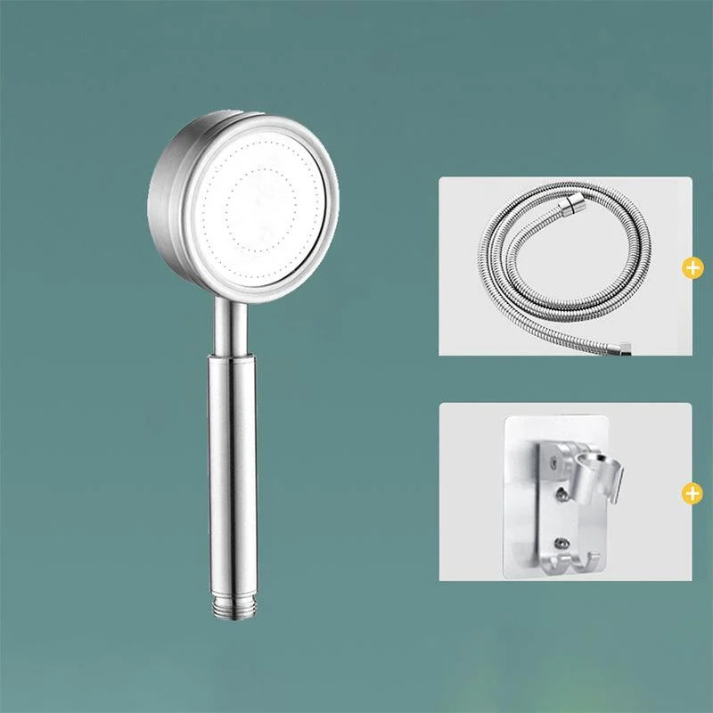 Modern Shower Head Stainless Steel Round Metal Handheld Shower Head -Bathlova