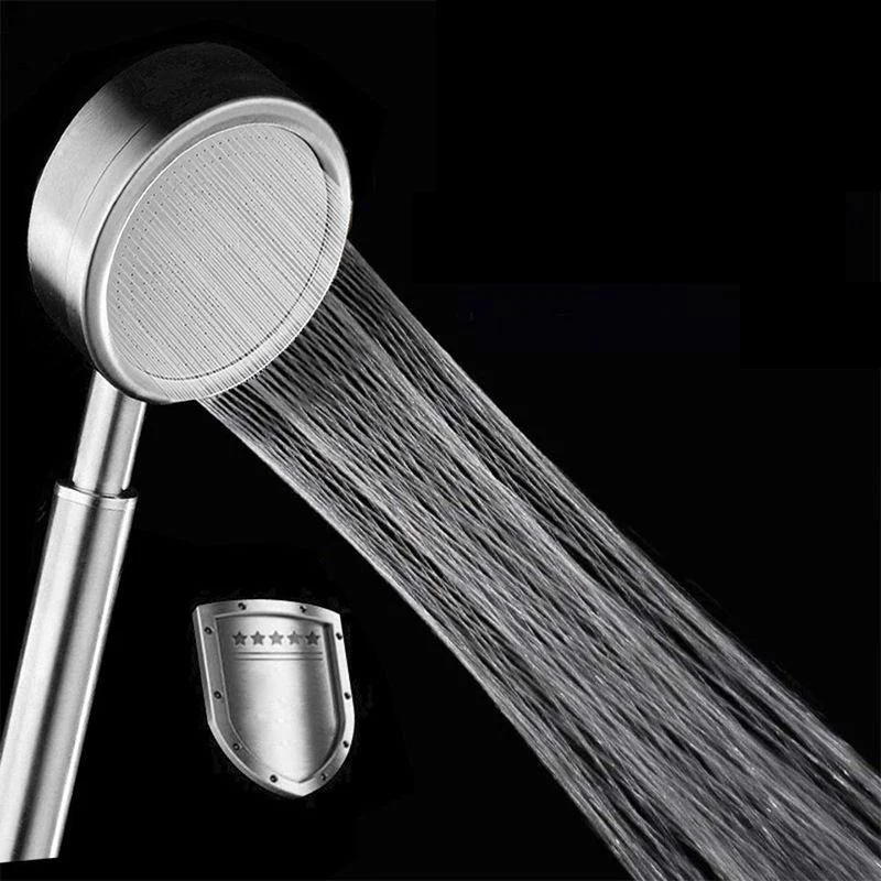 Modern Shower Head Stainless Steel Round Metal Handheld Shower Head -Bathlova