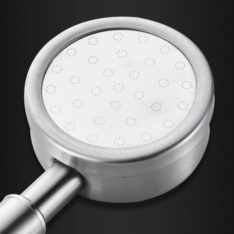 Modern Shower Head Stainless Steel Round Metal Handheld Shower Head -Bathlova