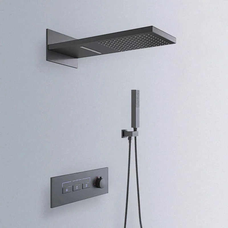 Modern Shower Set Adjustable Shower Head Wall Mounted Shower System -Bathlova