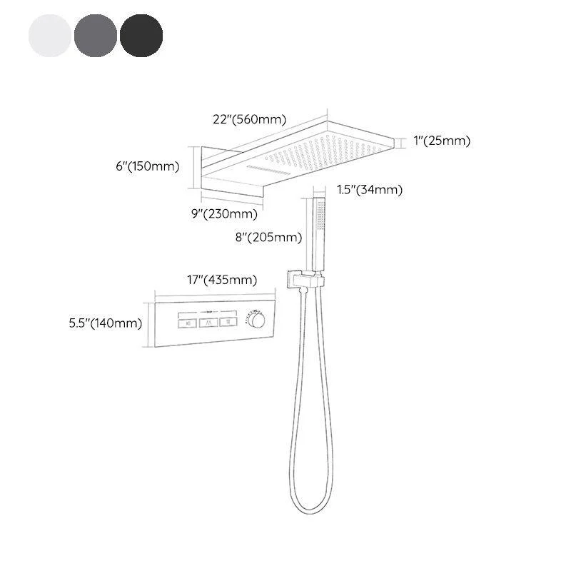 Modern Shower Set Adjustable Shower Head Wall Mounted Shower System -Bathlova