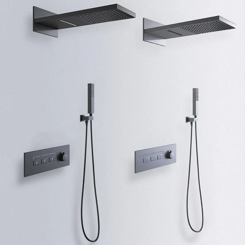 Modern Shower Set Adjustable Shower Head Wall Mounted Shower System -Bathlova