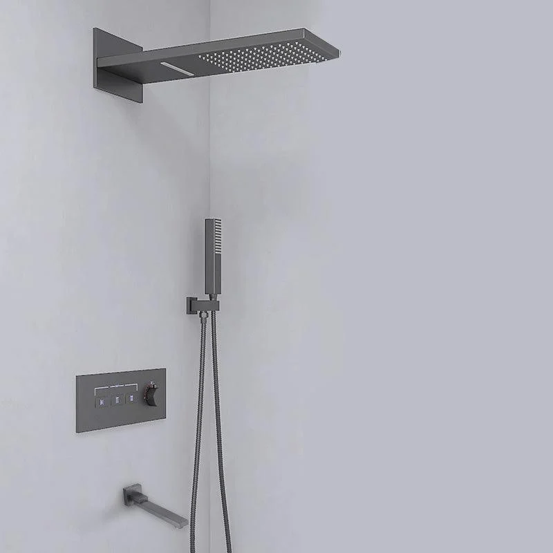 Modern Shower Set Adjustable Shower Head Wall Mounted Shower System -Bathlova