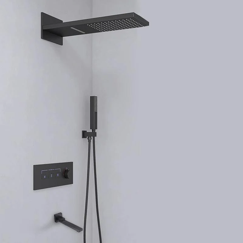 Modern Shower Set Adjustable Shower Head Wall Mounted Shower System -Bathlova