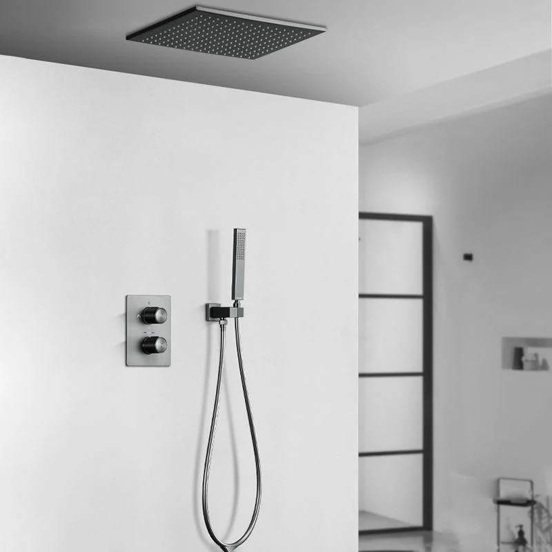 Modern Shower Set Brass Adjustable Shower Head Ceiling Mounted Shower Head Combo -Bathlova