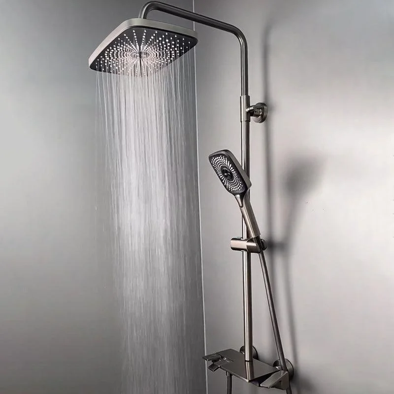 Modern Shower Set Brass Adjustable Shower Head Wall Mounted Shower Head Combo -Bathlova