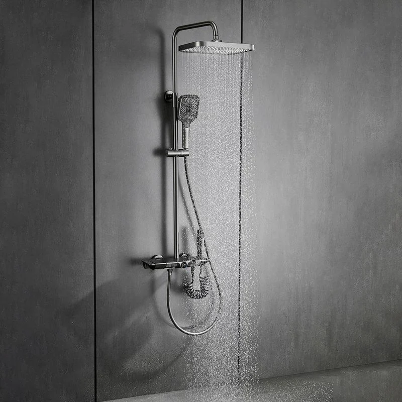 Modern Shower Set Brass Adjustable Shower Head Wall Mounted Shower Head Combo -Bathlova