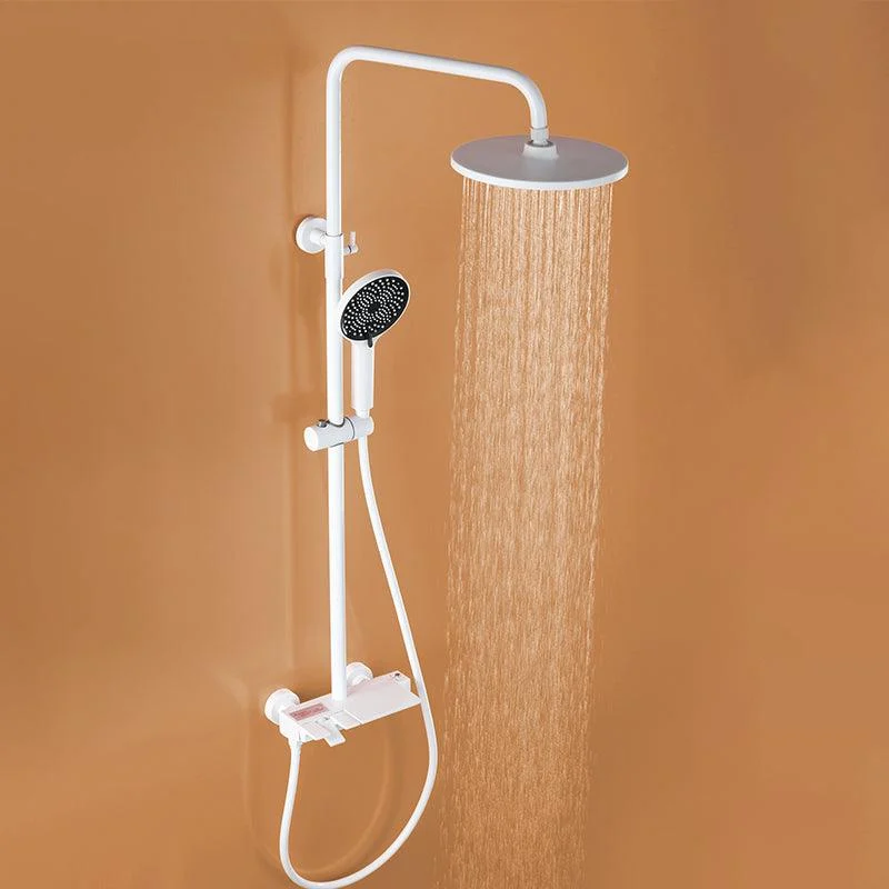 Modern Shower Set Brass Adjustable Shower Head Wall Mounted Shower Head Combo -Bathlova