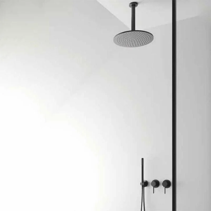 Modern Shower Set Brass Adjustable Water Flow Ceiling Mounted Shower Head Combo -Bathlova