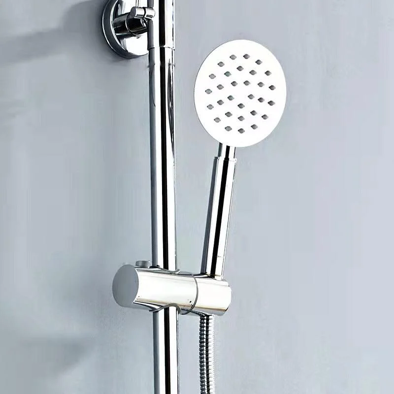 Modern Shower Set Brass Slide Bar Included Adjustable Shower Head Shower Combo -Bathlova