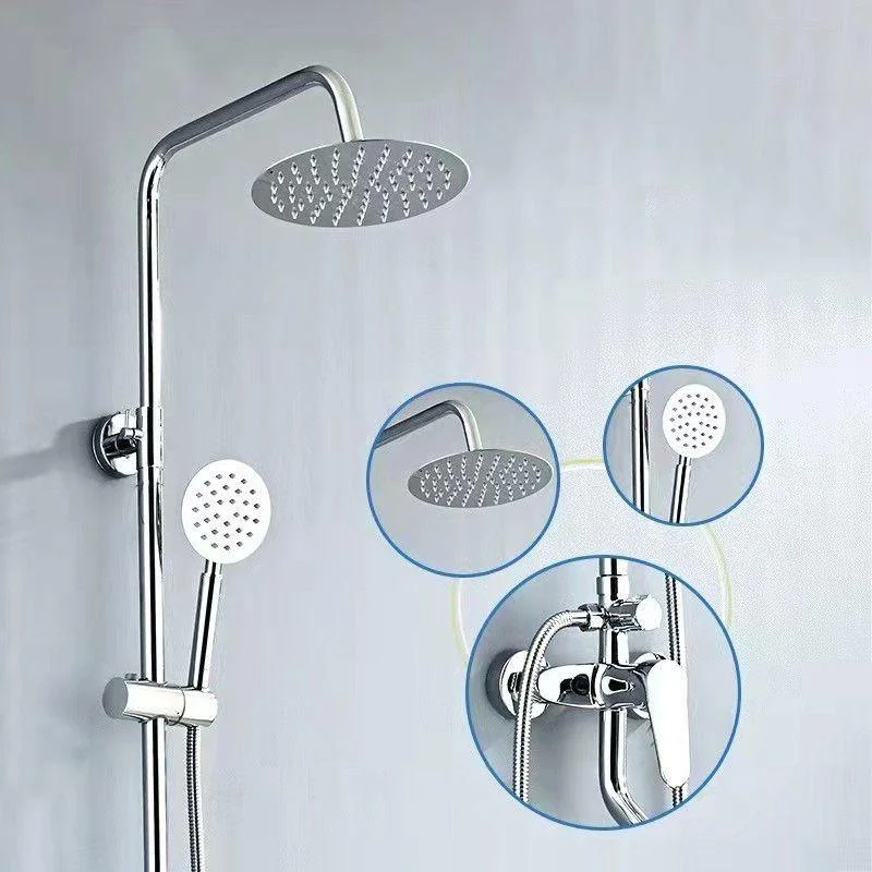 Modern Shower Set Brass Slide Bar Included Adjustable Shower Head Shower Combo -Bathlova