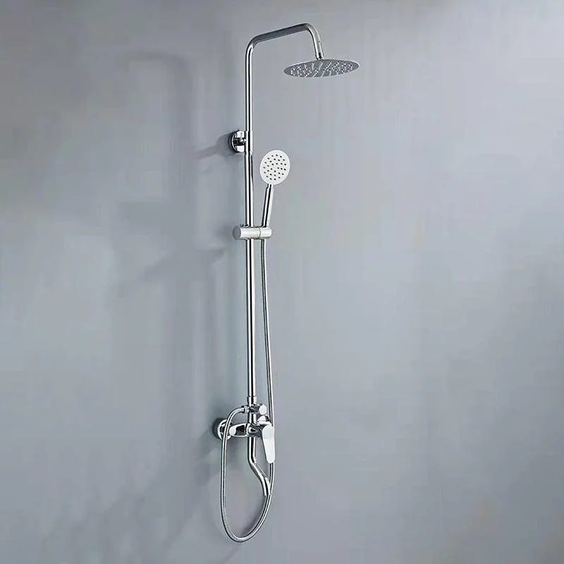 Modern Shower Set Brass Slide Bar Included Adjustable Shower Head Shower Combo -Bathlova