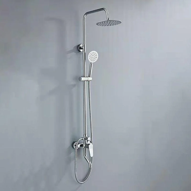 Modern Shower Set Brass Slide Bar Included Adjustable Shower Head Shower Combo -Bathlova