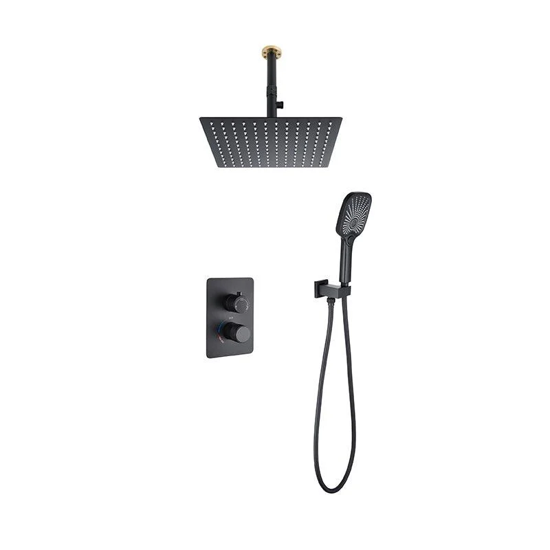 Modern Shower Set Brass Temperature Control Ceiling Mounted Shower System -Bathlova