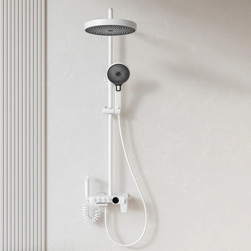 Modern Shower Set Dual Shower Head Slide Bar Included Shower Head Combo -Bathlova