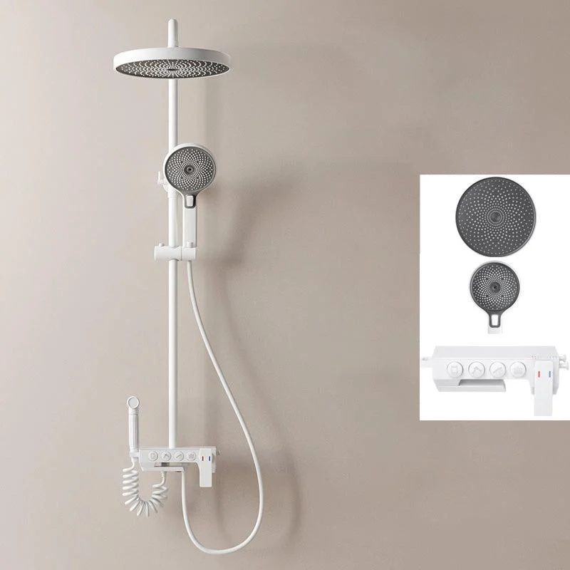 Modern Shower Set Dual Shower Head Slide Bar Included Shower Head Combo -Bathlova