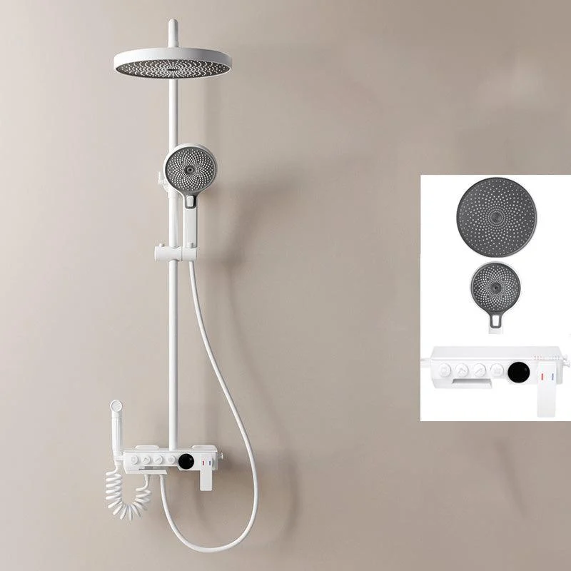 Modern Shower Set Dual Shower Head Slide Bar Included Shower Head Combo -Bathlova