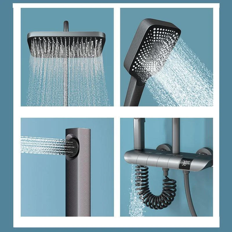 Modern Shower Set Handheld Shower Head Slide Bar Wall Mounted Shower System -Bathlova