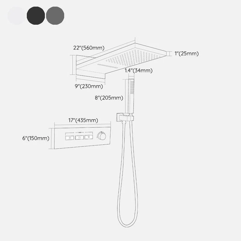 Modern Shower Set Handheld Shower Head Wall Mounted Shower System -Bathlova