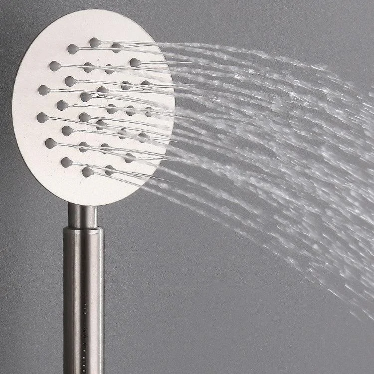 Modern Shower Set Stainless Steel Temperature Control Wall Mounted Shower Combo -Bathlova