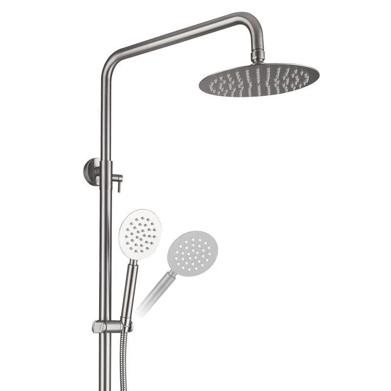 Modern Shower Set Stainless Steel Temperature Control Wall Mounted Shower Combo -Bathlova