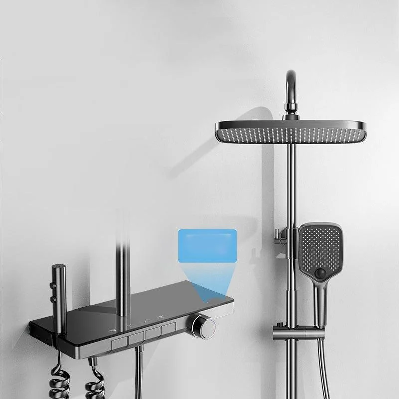 Modern Shower Set Thermostatic Valve Included Tub and Shower Tap -Bathlova