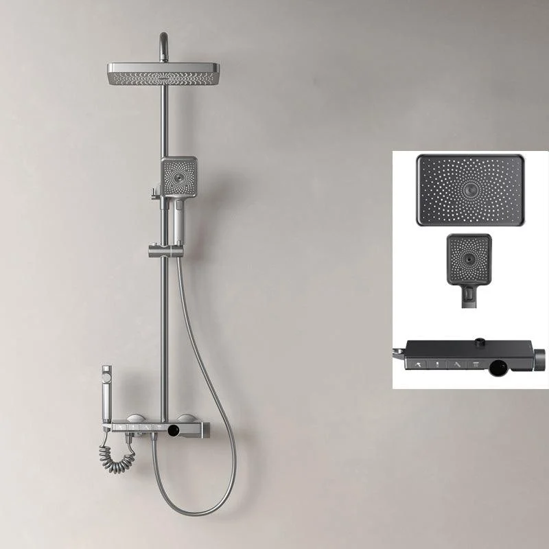 Modern Shower System Adjustable Spray Pattern Shower Head Combo -Bathlova