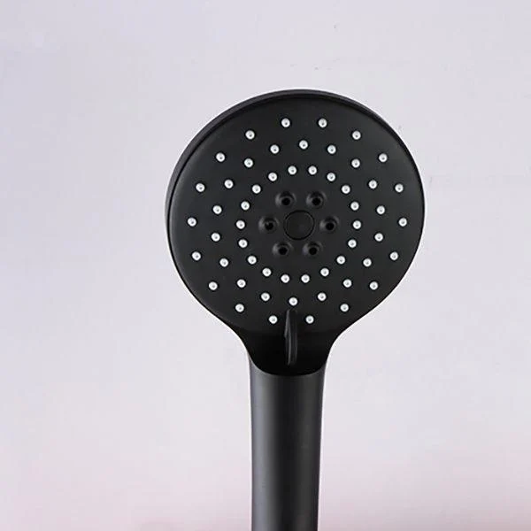 Modern Shower System Black Round Head Wall Mounted Shower Trim -Bathlova