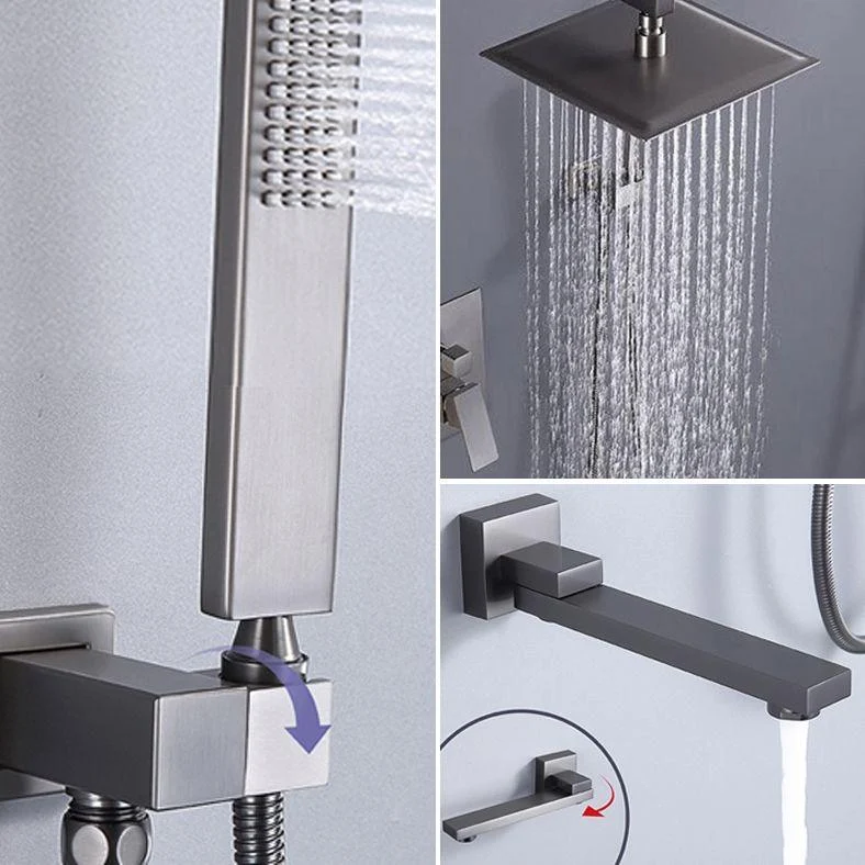 Modern Shower System Brass Adjustable Shower Head Temperature Control Shower Tap -Bathlova