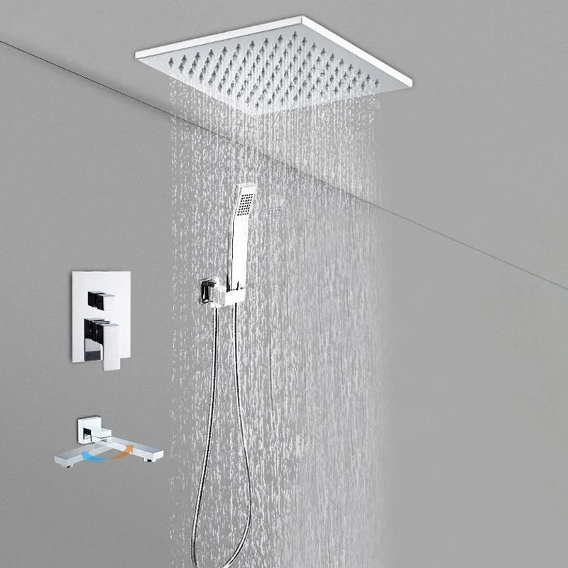 Modern Shower System Brass Adjustable Spray Pattern Ceiling Mounted Shower Combo -Bathlova