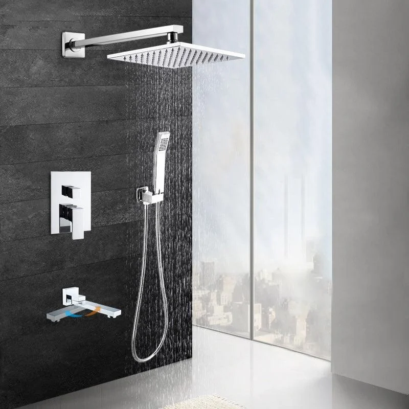 Modern Shower System Brass Adjustable Spray Pattern Ceiling Mounted Shower Combo -Bathlova