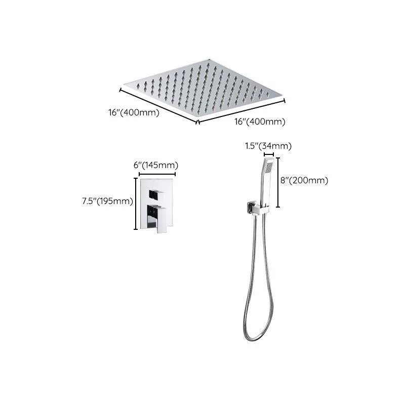 Modern Shower System Brass Adjustable Spray Pattern Ceiling Mounted Shower Combo -Bathlova