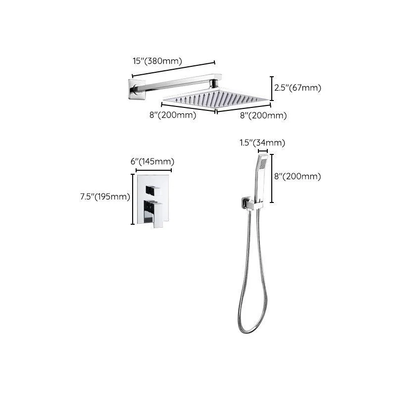 Modern Shower System Brass Adjustable Spray Pattern Ceiling Mounted Shower Combo -Bathlova