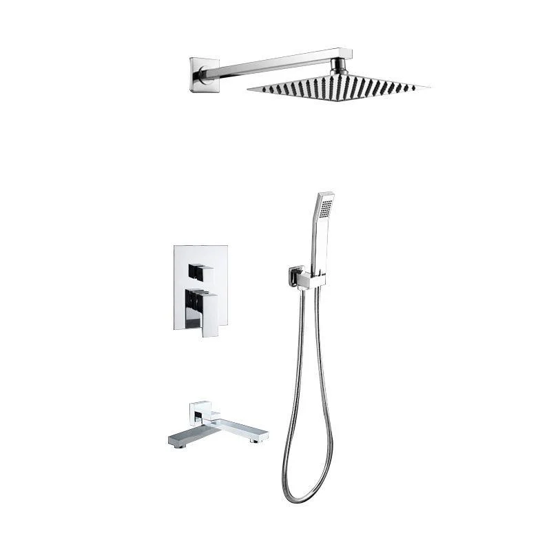 Modern Shower System Brass Adjustable Spray Pattern Ceiling Mounted Shower Combo -Bathlova