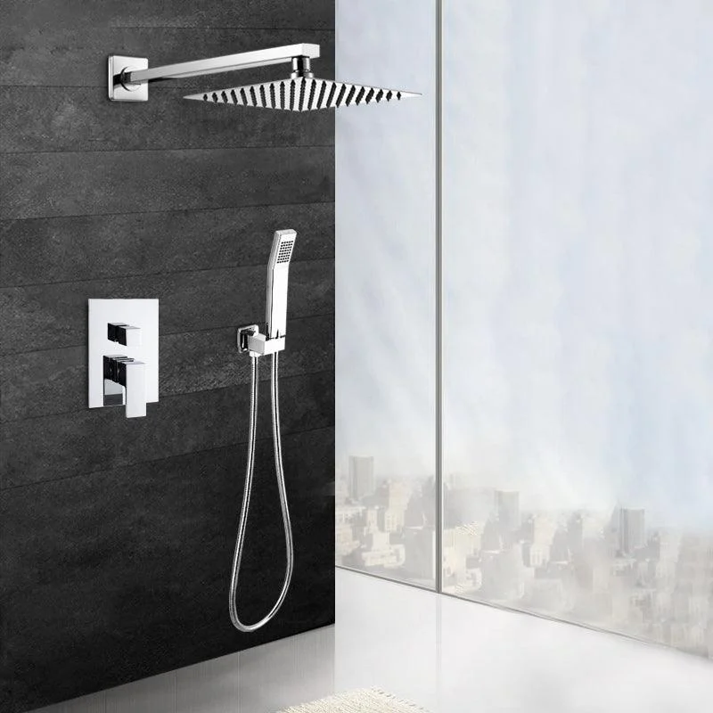 Modern Shower System Brass Adjustable Spray Pattern Ceiling Mounted Shower Combo -Bathlova