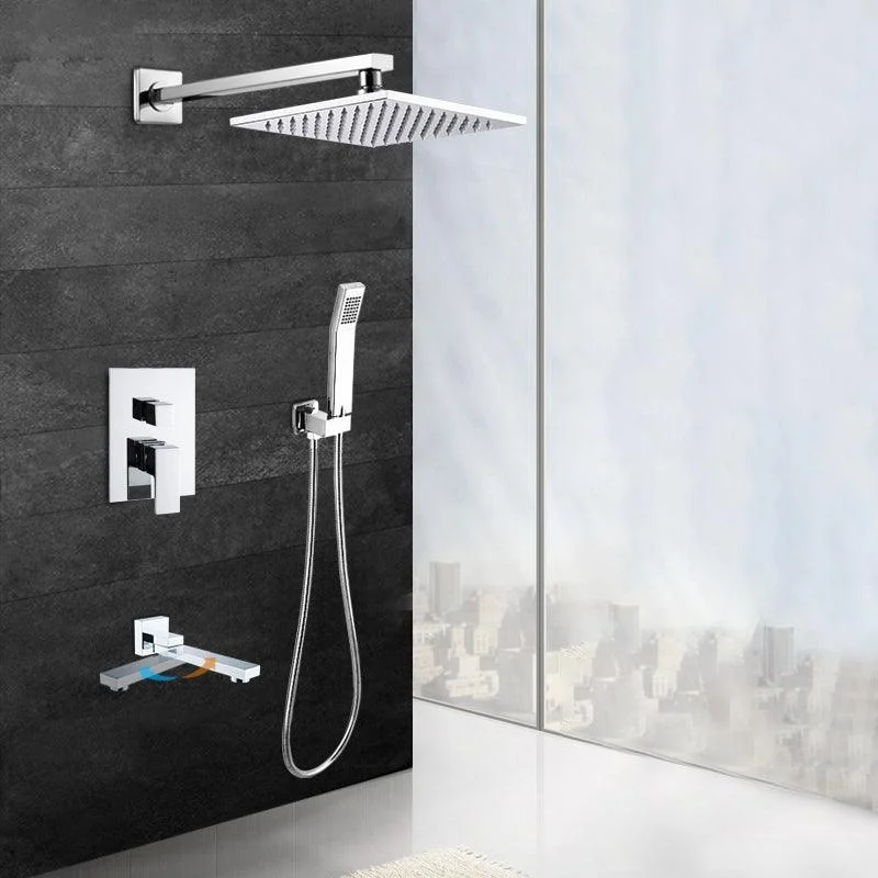 Modern Shower System Brass Adjustable Spray Pattern Ceiling Mounted Shower Combo -Bathlova