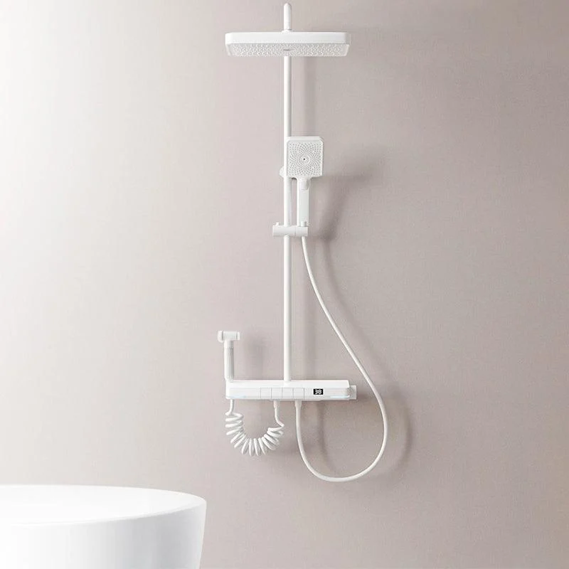 Modern Shower System Brass Slide Bar Included Wall Mounted Shower Set -Bathlova