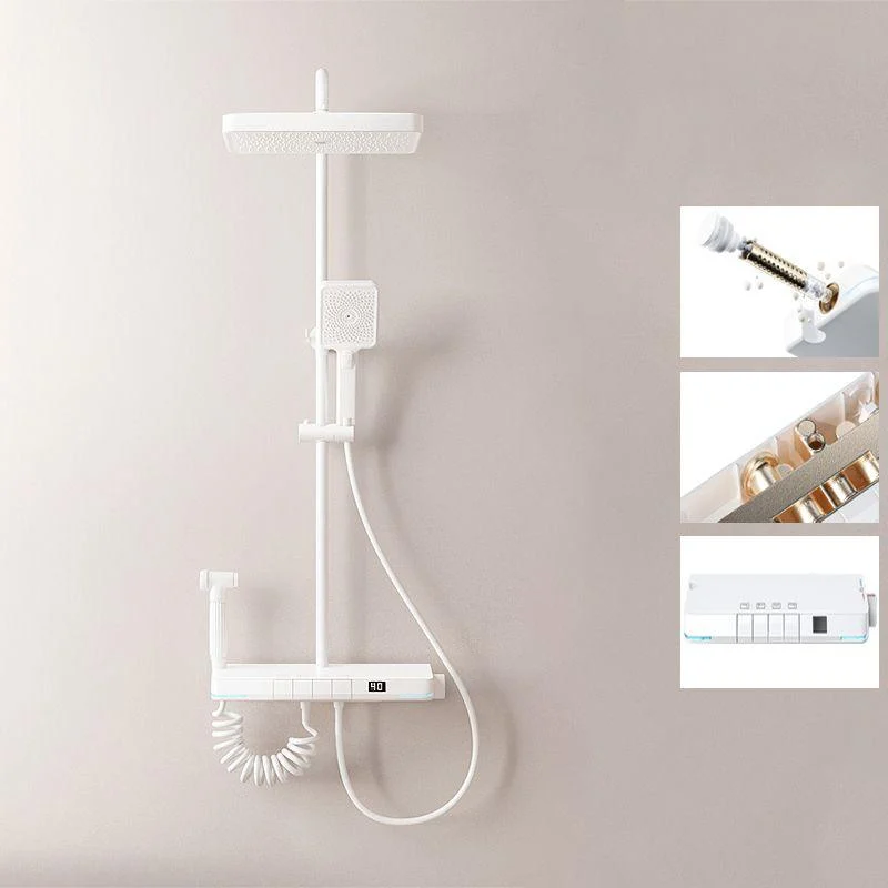 Modern Shower System Brass Slide Bar Included Wall Mounted Shower Set -Bathlova